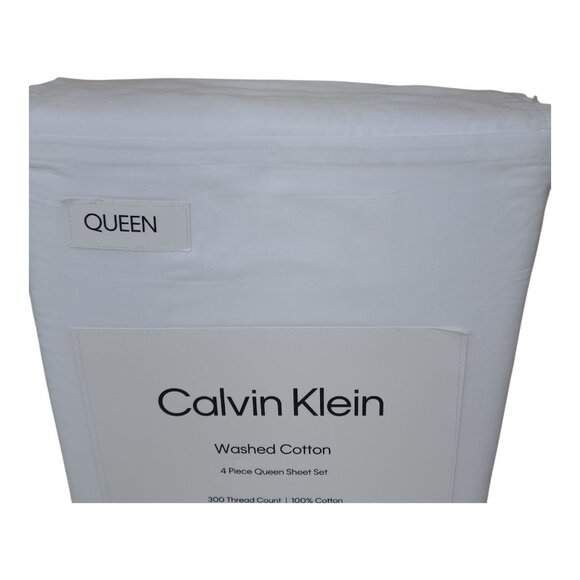 Calvin Klein 4-Piece Queen Sheet Set 300 Thread Count 100% Cotton - Picture 6 of 7